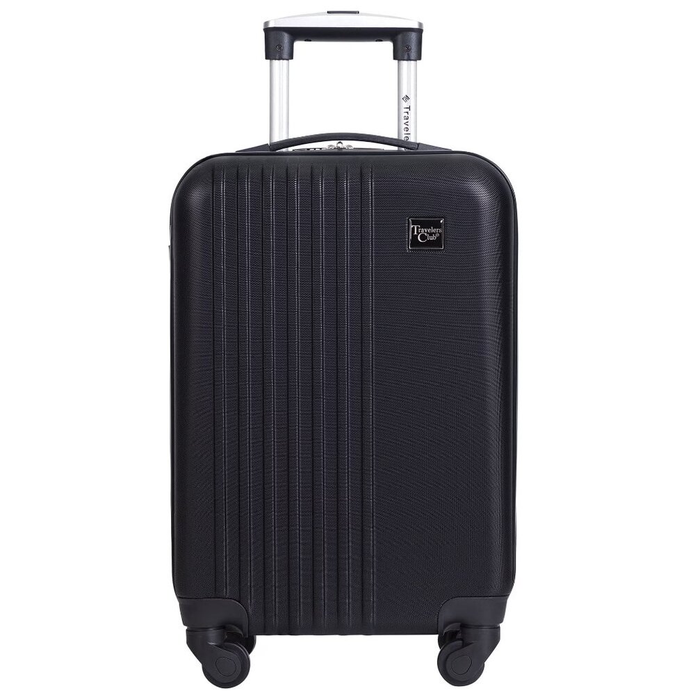 Travelers Club 20-inch Hard Side Spinner Rolling Carry-On - Black